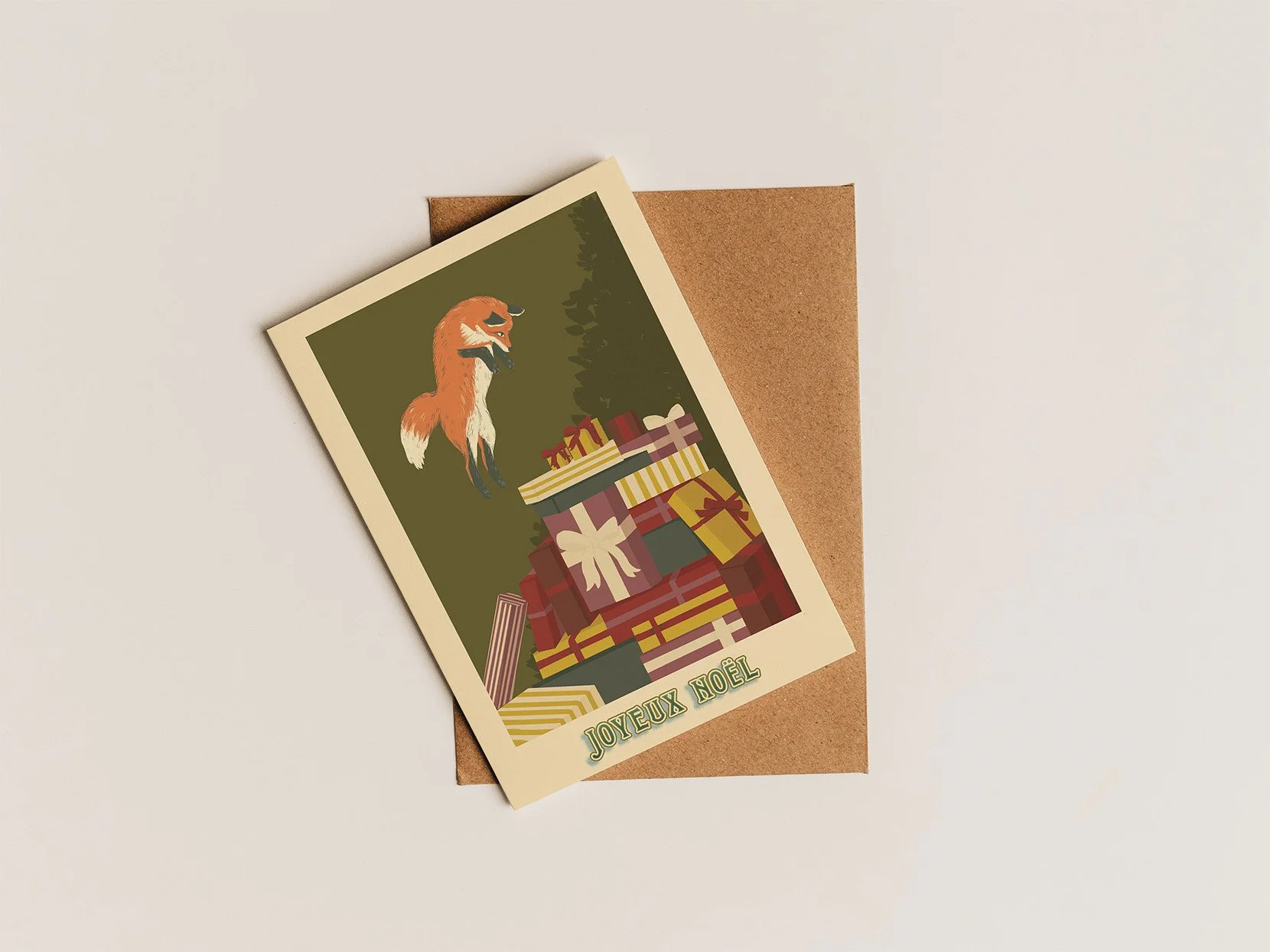 Holiday Fox | Card Illustration