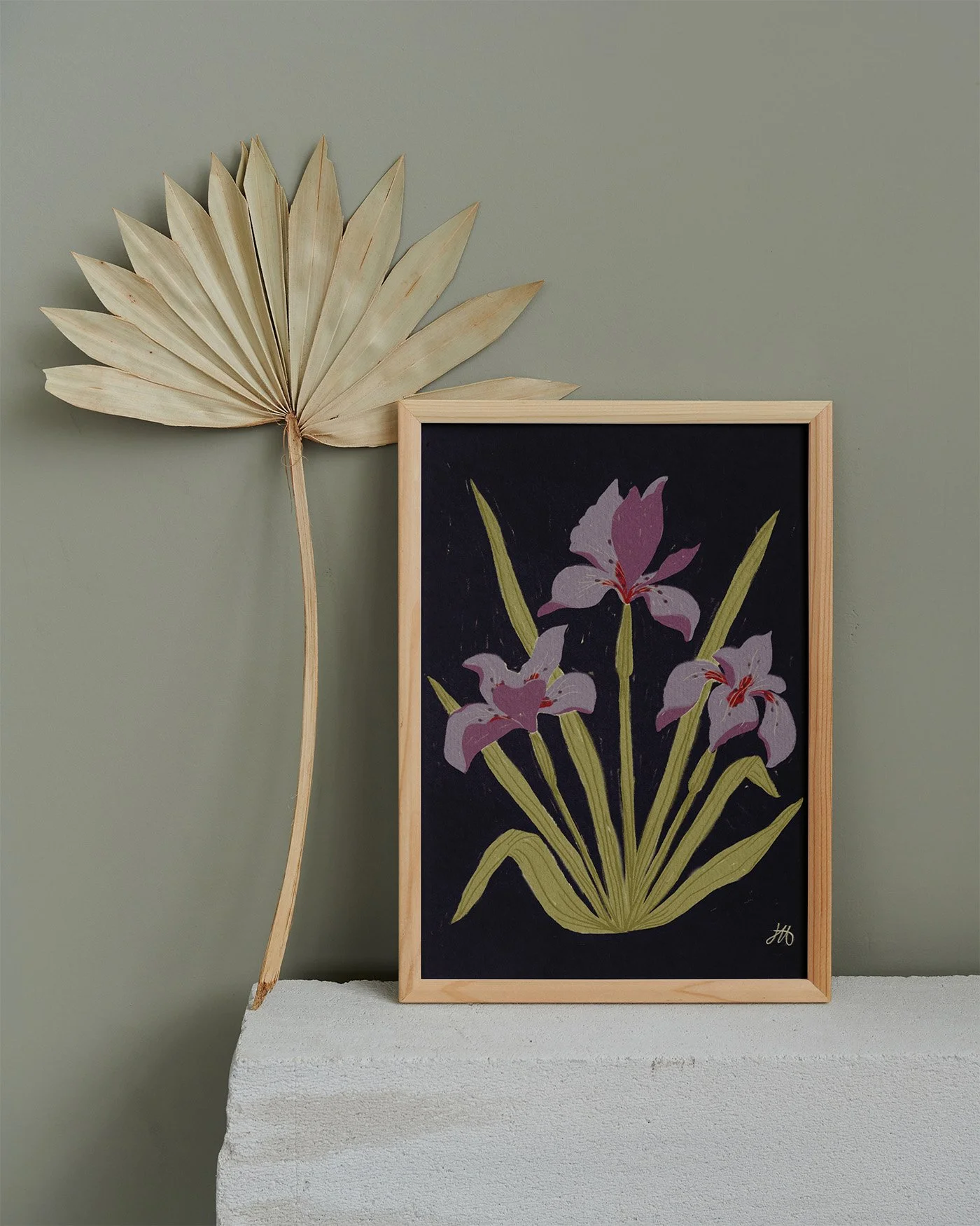 Purple Irises | Poster Illustration