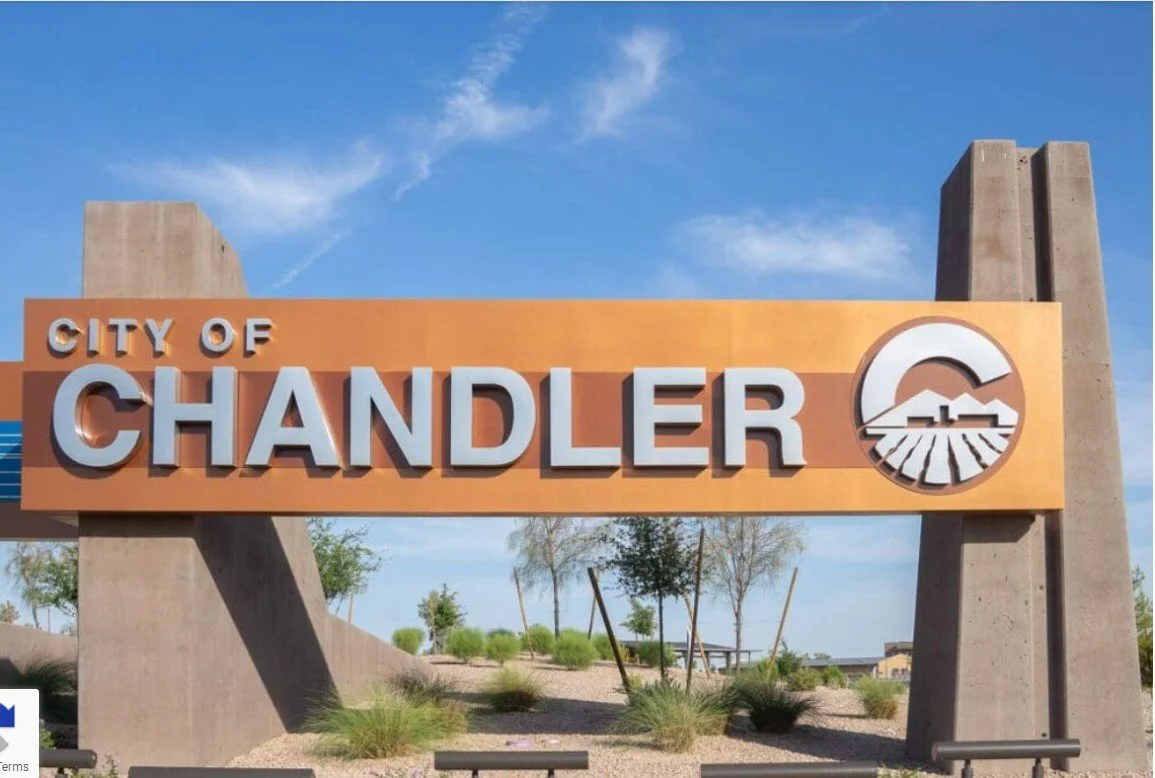 Official City of Chandler sign in Chandler, Arizona.