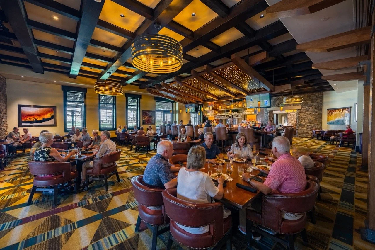 Residents dining at the Ranch House Grill in Robson Ranch, Eloy, Arizona.