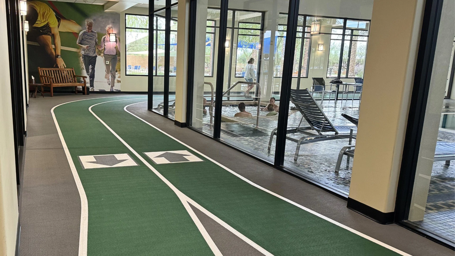 Indoor walking track and fitness area at the Anthem Club in Sun City Anthem at Merrill Ranch.