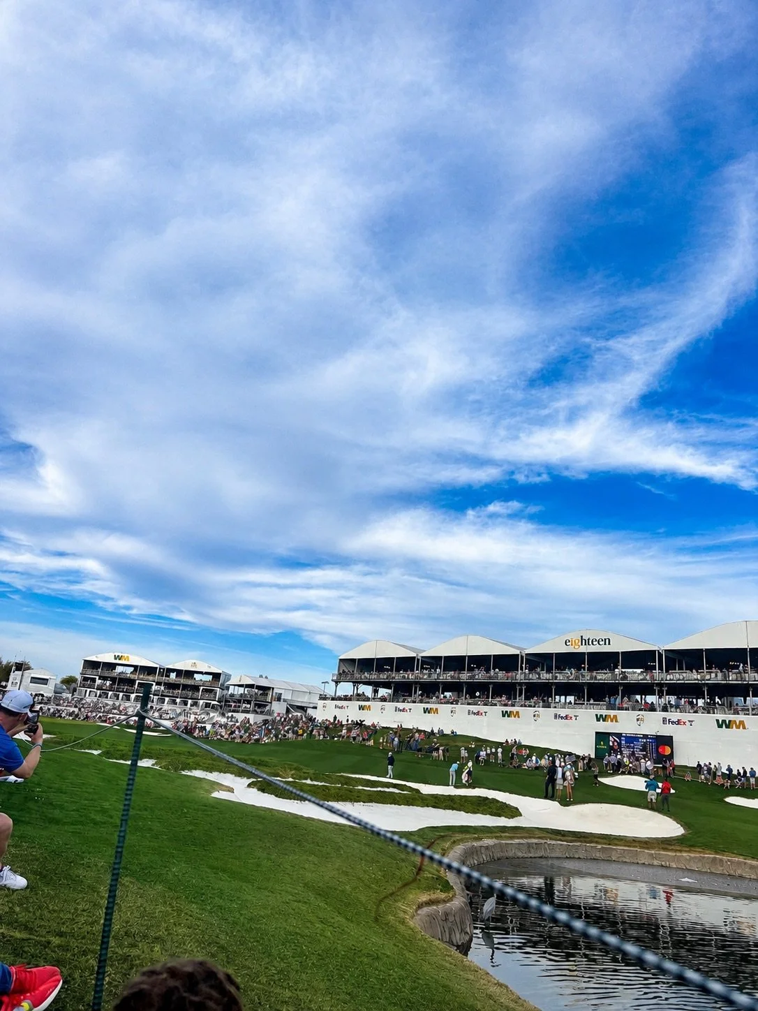 Spectators gathered at the WM Phoenix Open golf tournament in Scottsdale, Arizona.