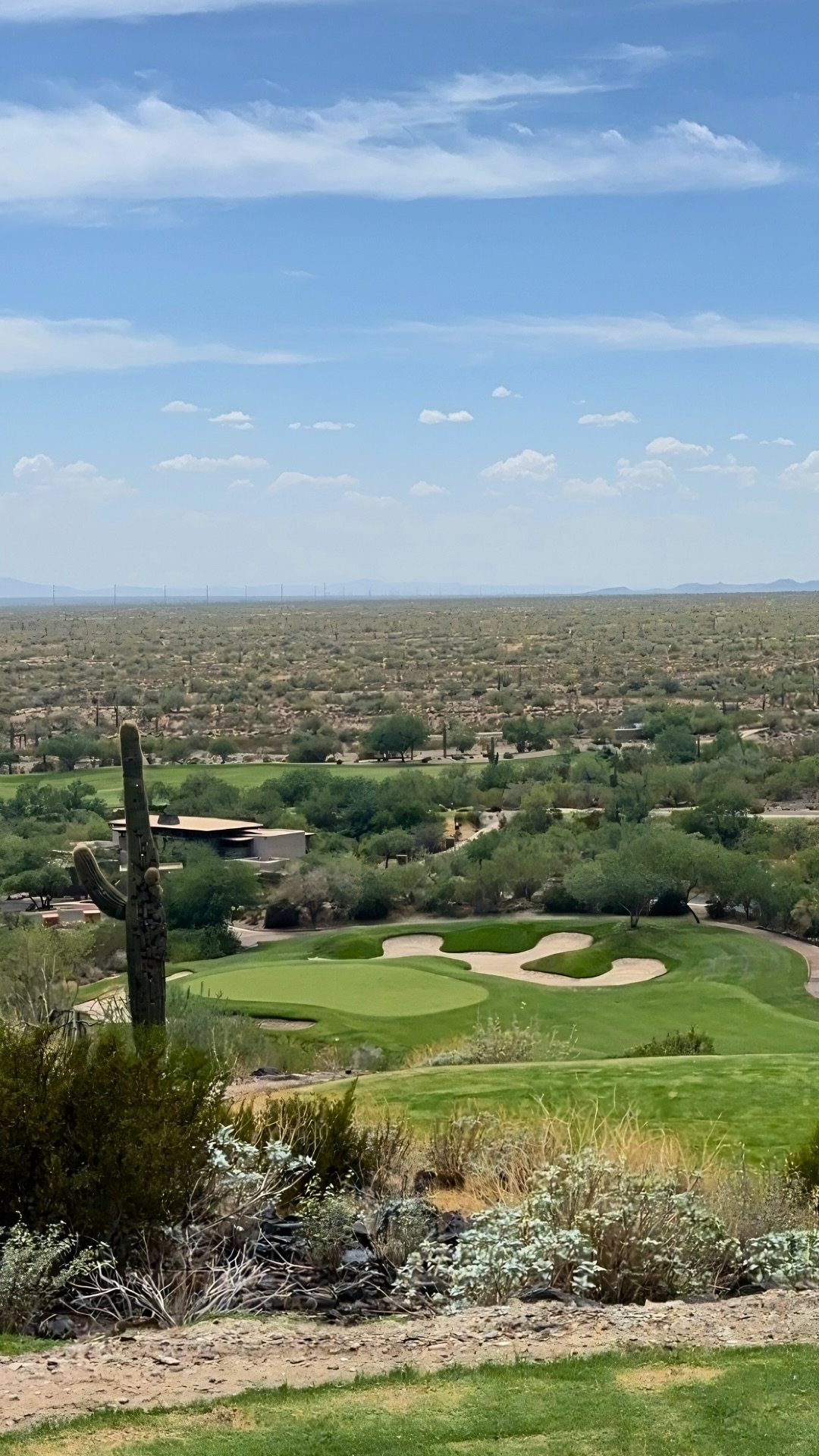 Desert golf views at Troon North Golf Club in North Scottsdale.