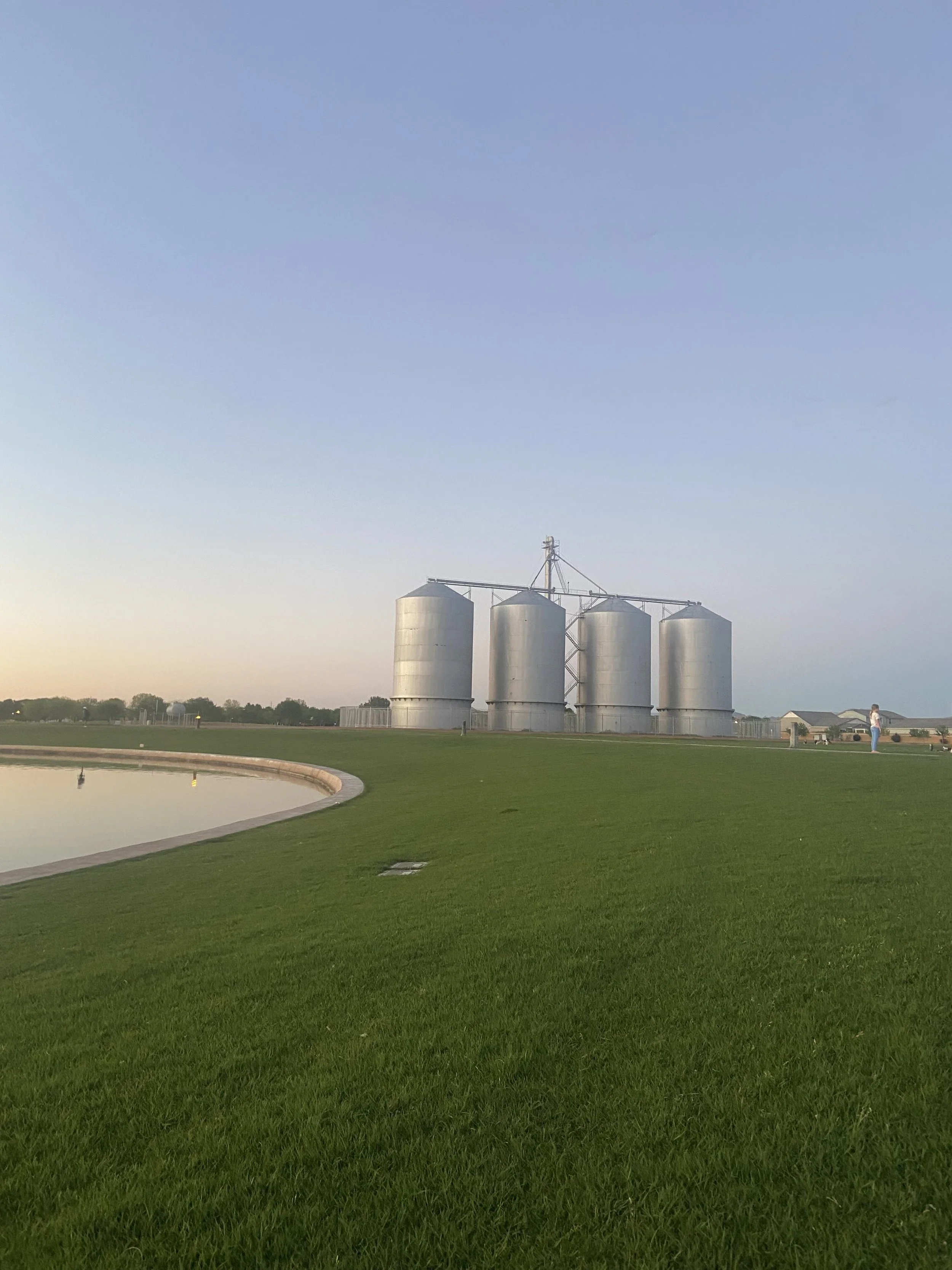Historic grain silos in Gilbert, Arizona.