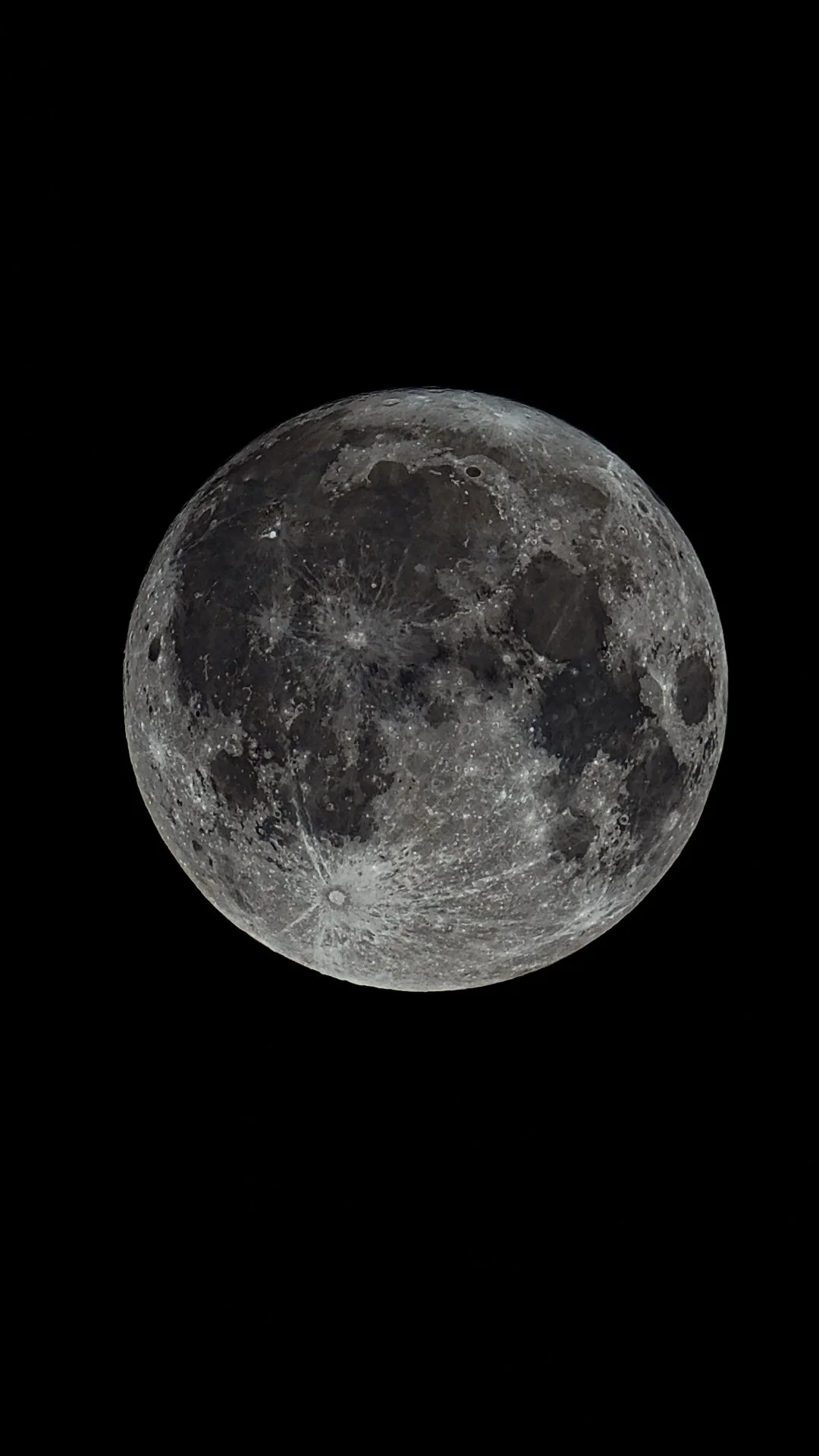Moon through telescope, 2025