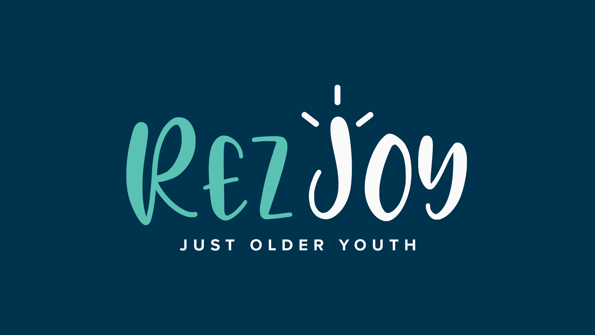 Image of Rez Joy logo with plain blue background