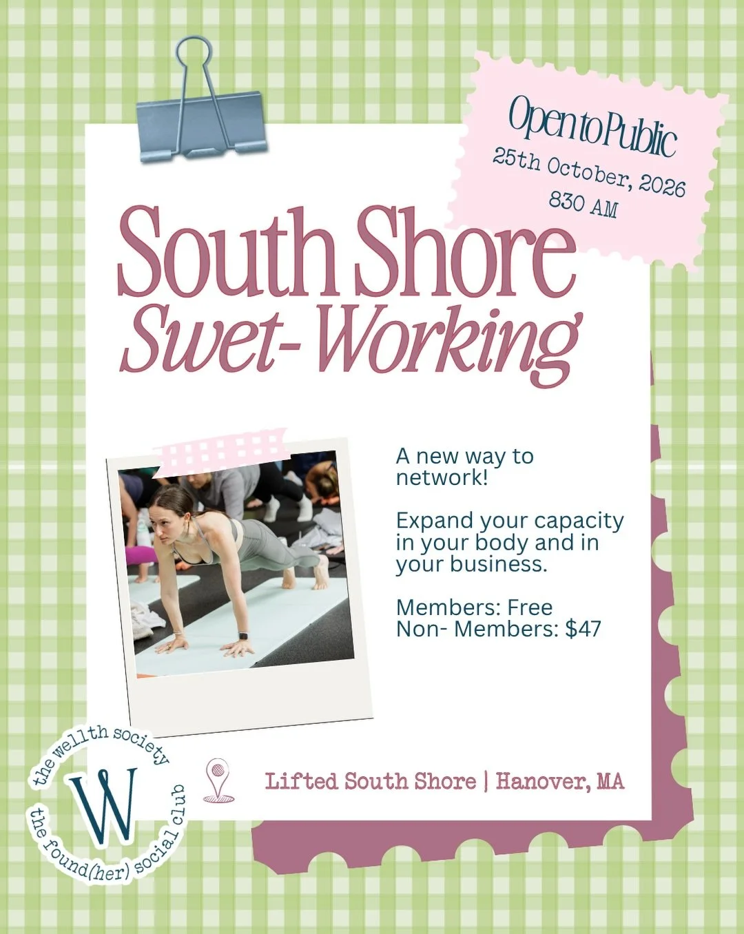 South Shore, meet a new way to network designed for your body AND your business.

💪 a workout to expand your physical capacity for stress
✨ EFT tapping to reprogram subconscious beliefs
💆&zwj;♀️ mini treatments from @skinmdbos and @wimboston
🤍 tim