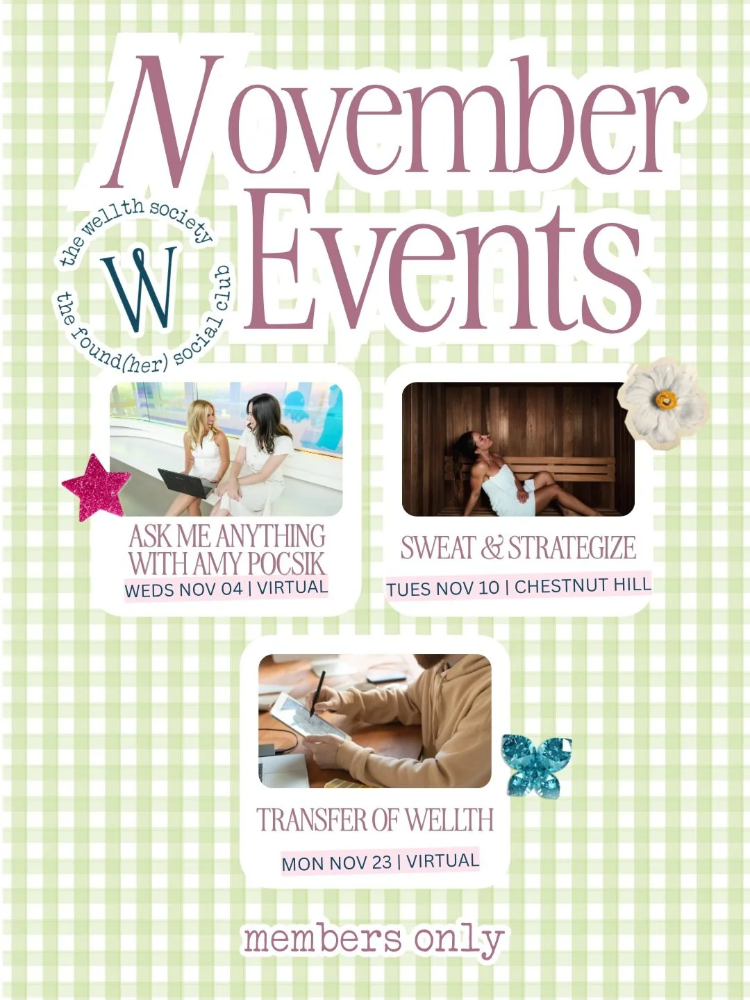 Your November event lineup is here! 

Save this post and join our email list for details on all of our upcoming events 📧