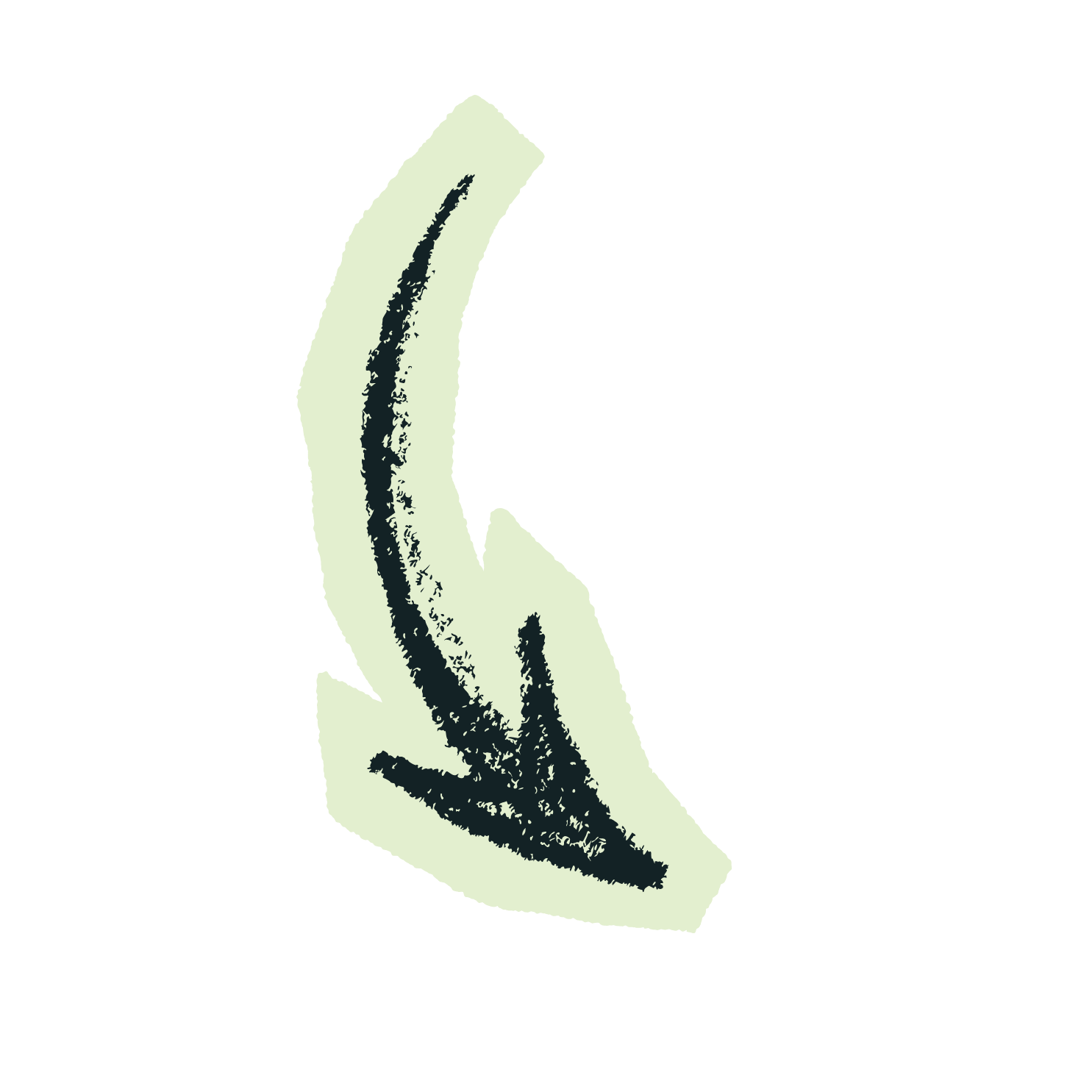 A stylized drawing of a hand making the 'peace' sign, with the index and middle fingers raised.