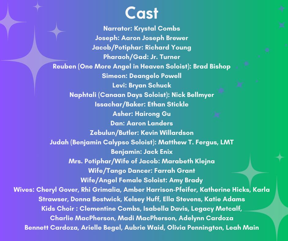 Presenting the Cast of JOSEPH AND THE AMAZING TECHNICOLOR DREAMCOAT