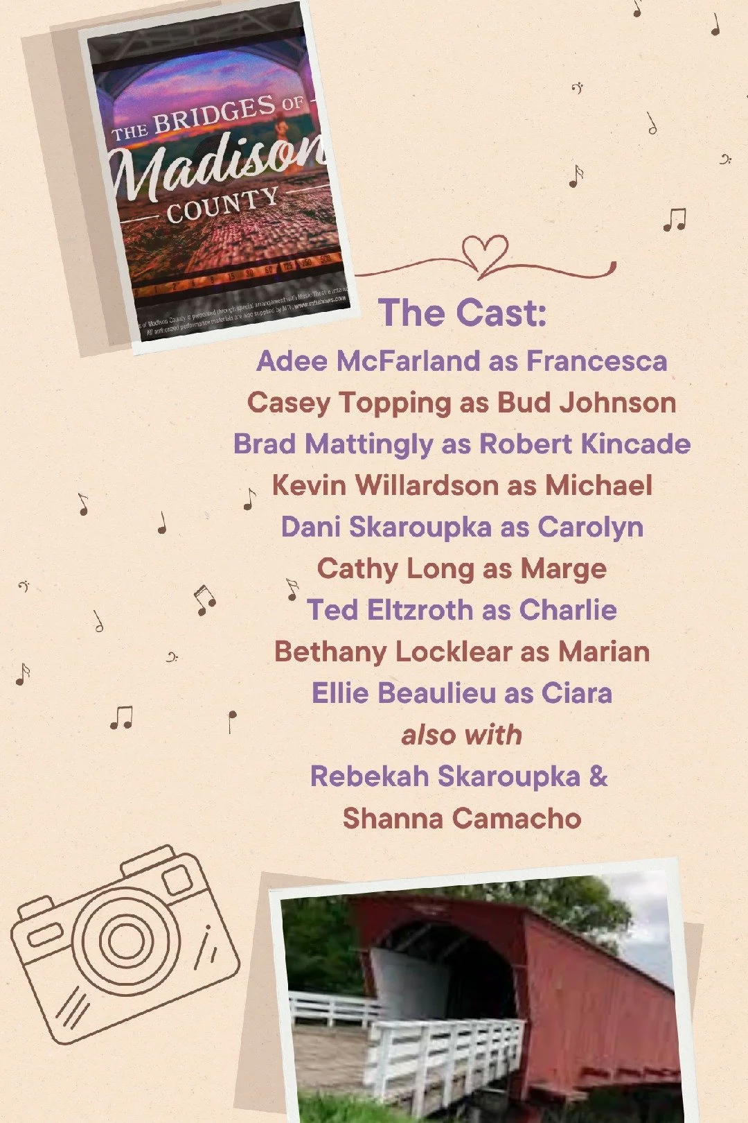 Bridges of Madison County Cast Announced