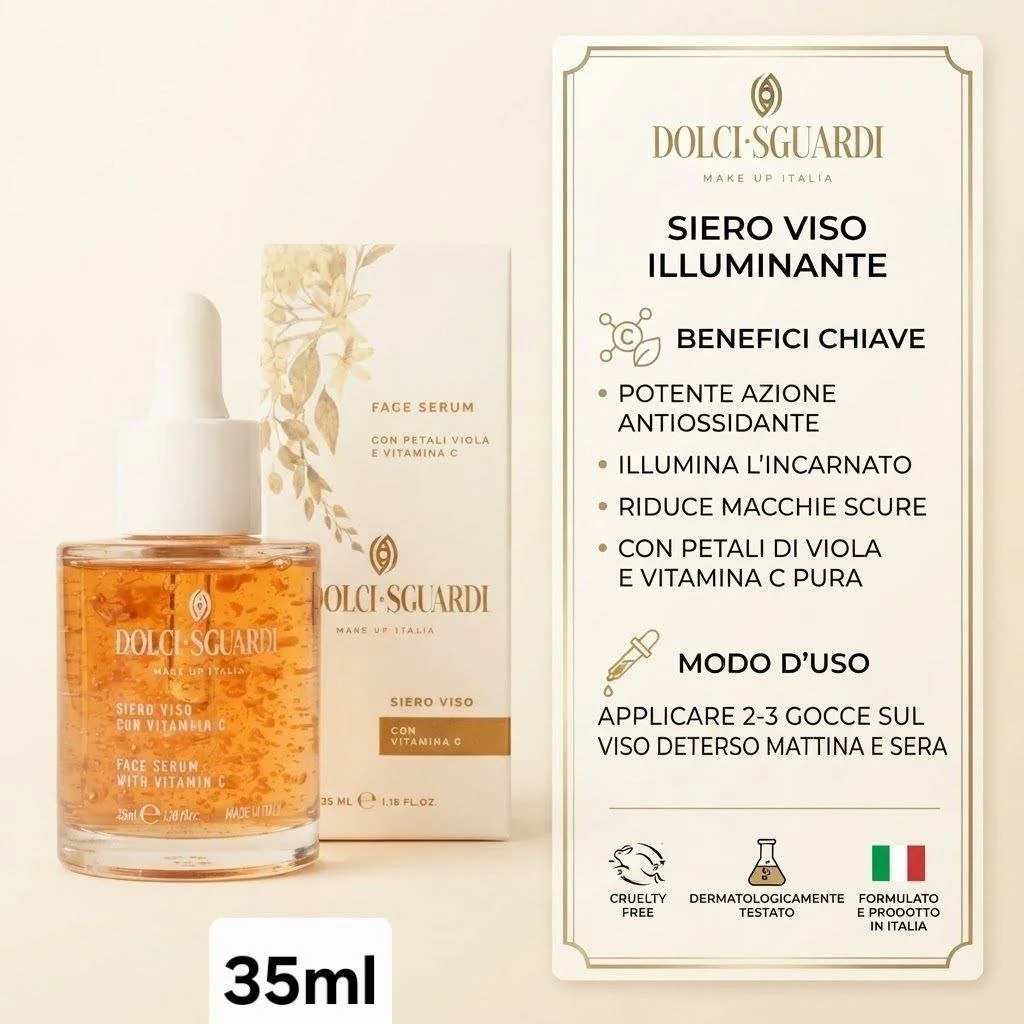 Siero Viso Illuminante con Vitamina C e Petali di Viola