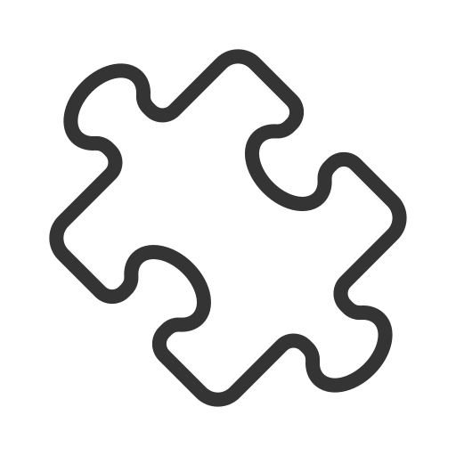 a line drawing of a puzzle piece