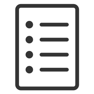 a line drawing of a list