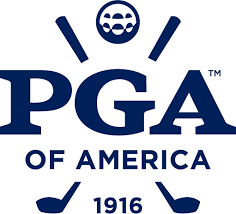PGA of America logo with a golf ball, two golf clubs, and the year 1916