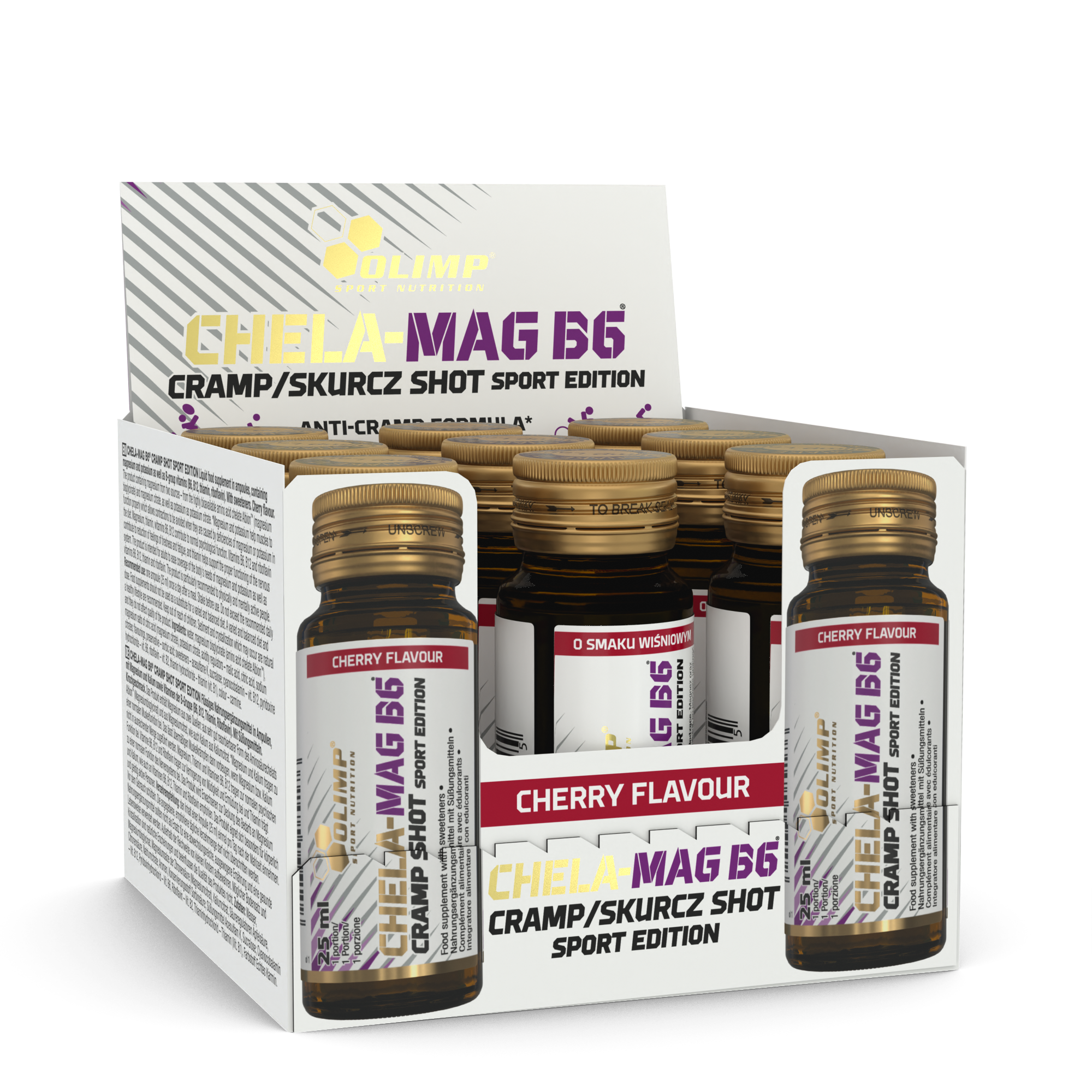 Olimp Chela-Mag B6 Cramp Shot® GL 9 ampulas  × 25 ml