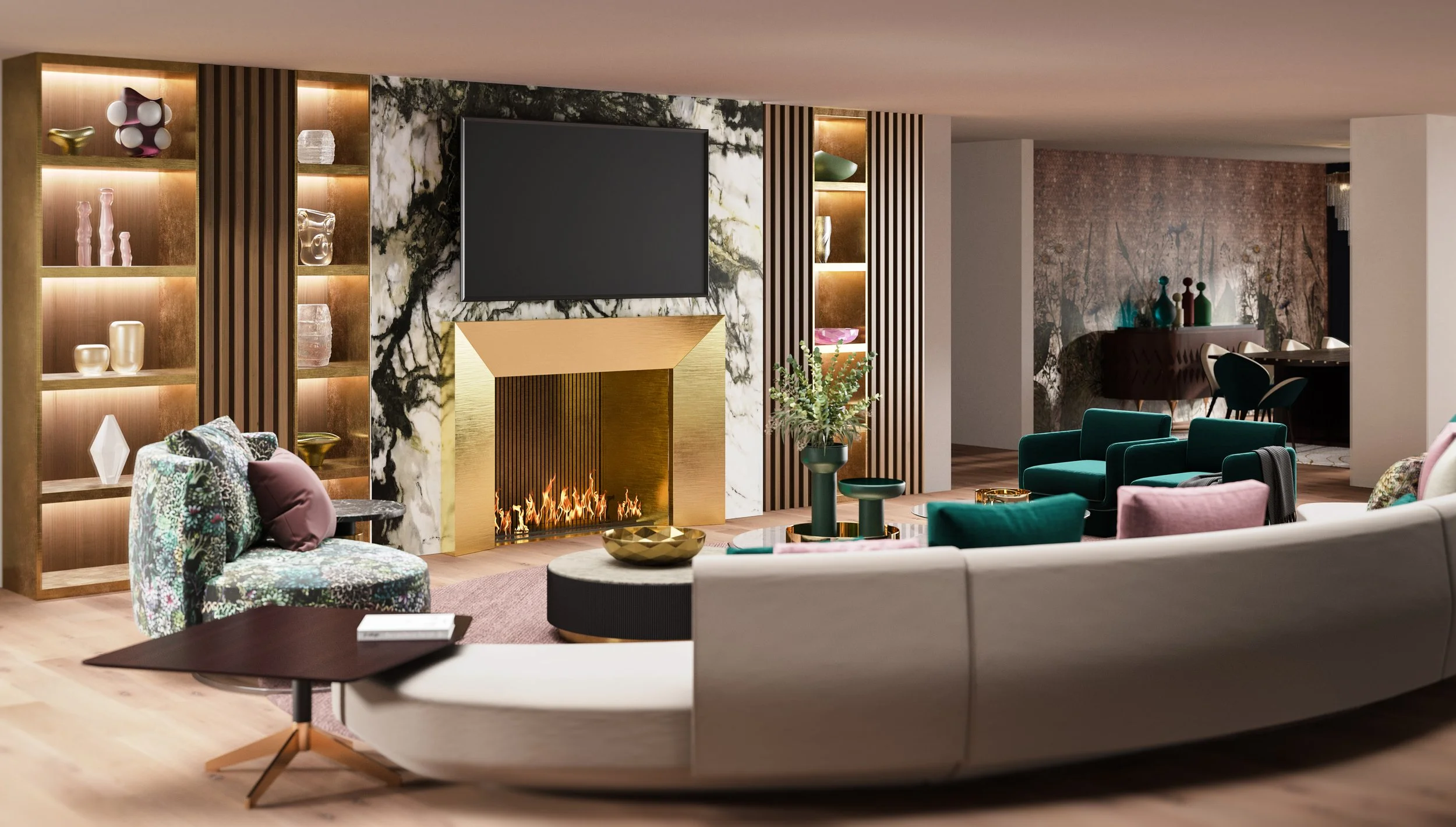 Family Room & Fireplace