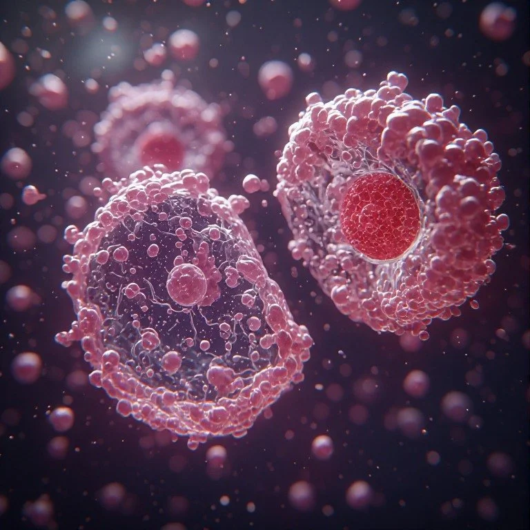 Image of human stem cells interacting for tissue renewal