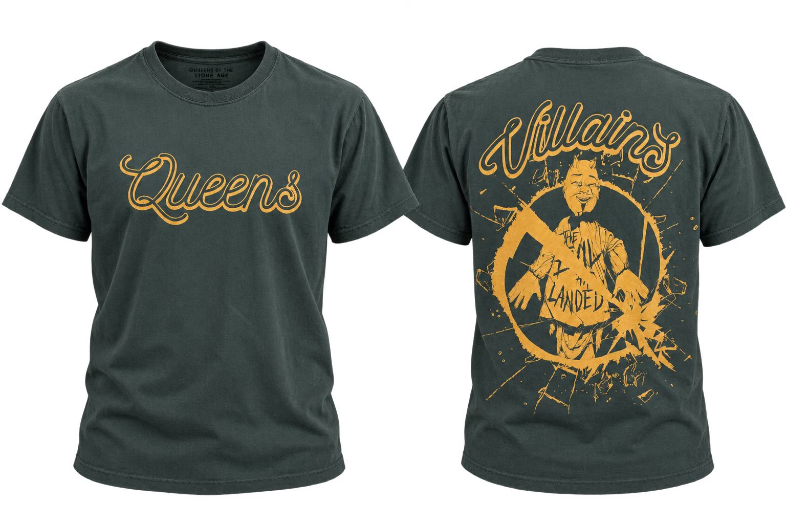 Forest Green Queens and Villains T-Shirts.png
