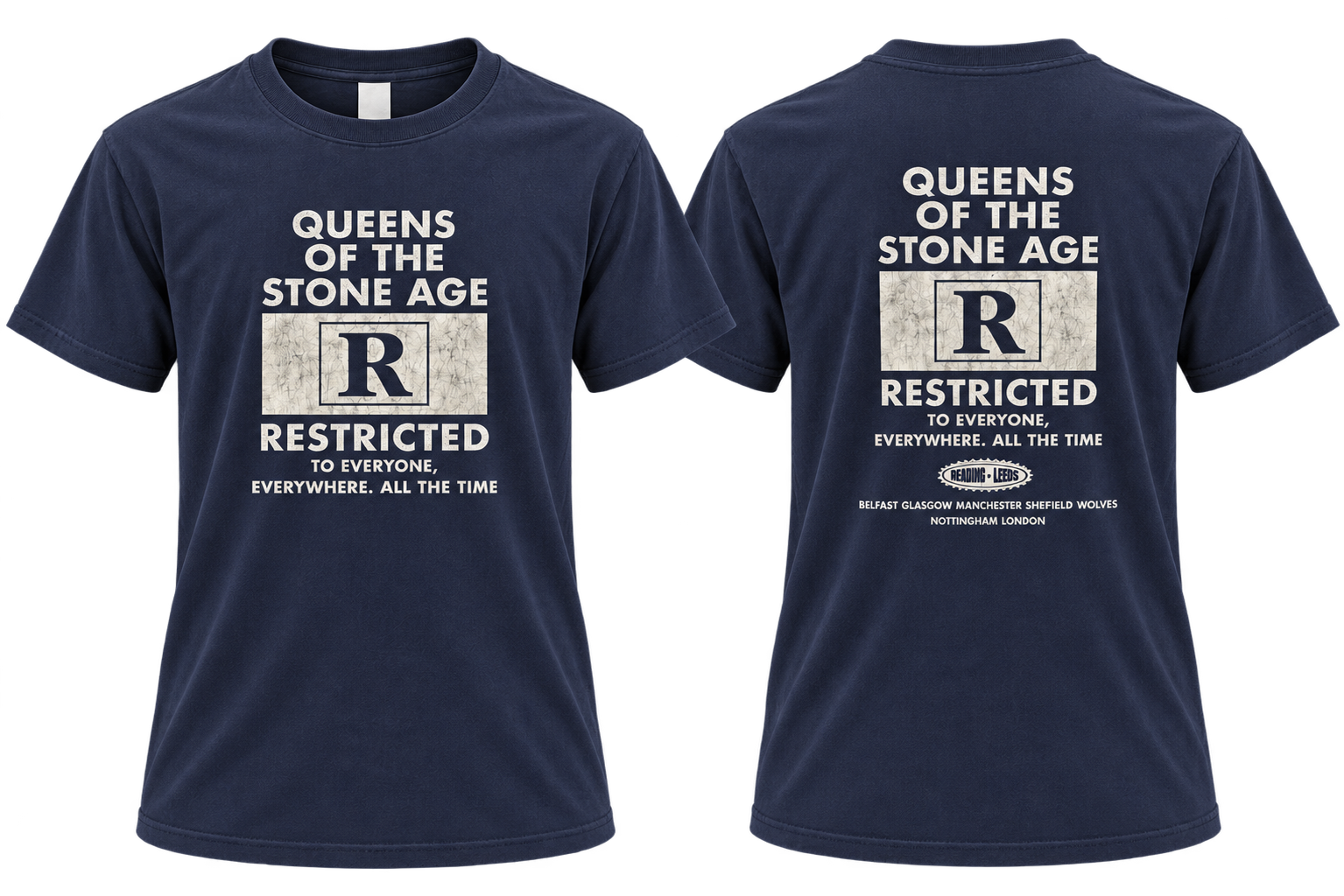 Navy Queens of the Stone Age T-Shirt Mockup.png
