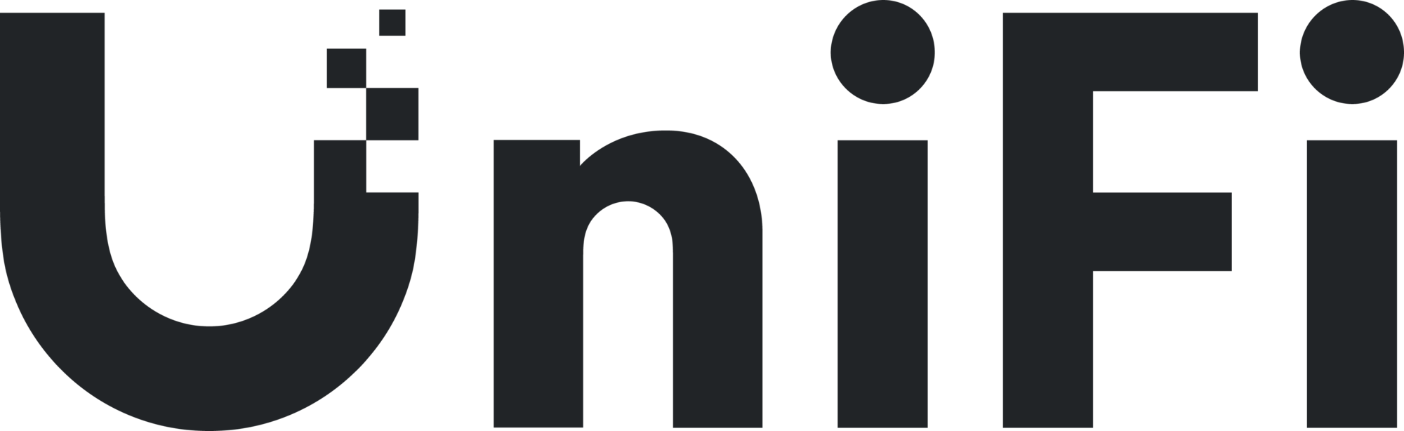 The UniFi logo in black letters on a white background.