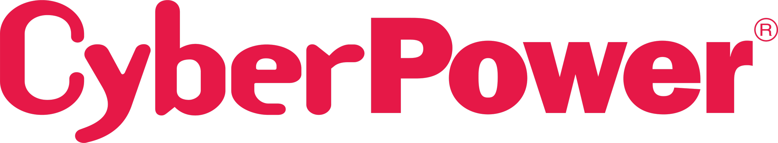 The logo of CyberPower, a company specializing in power protection and backup solutions, with the name in bold red text on a white background.