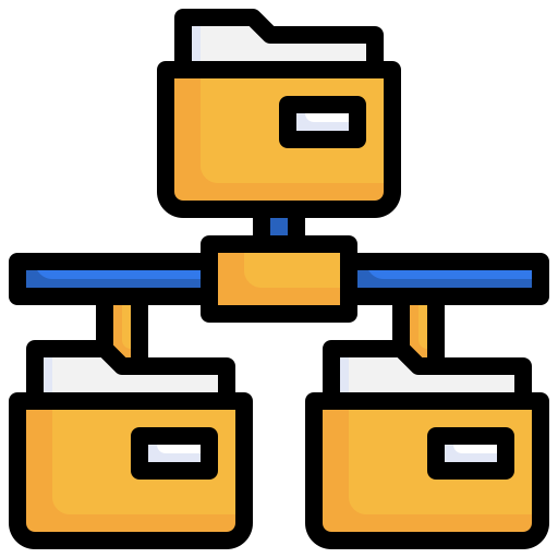 Network diagram with multiple linked items.