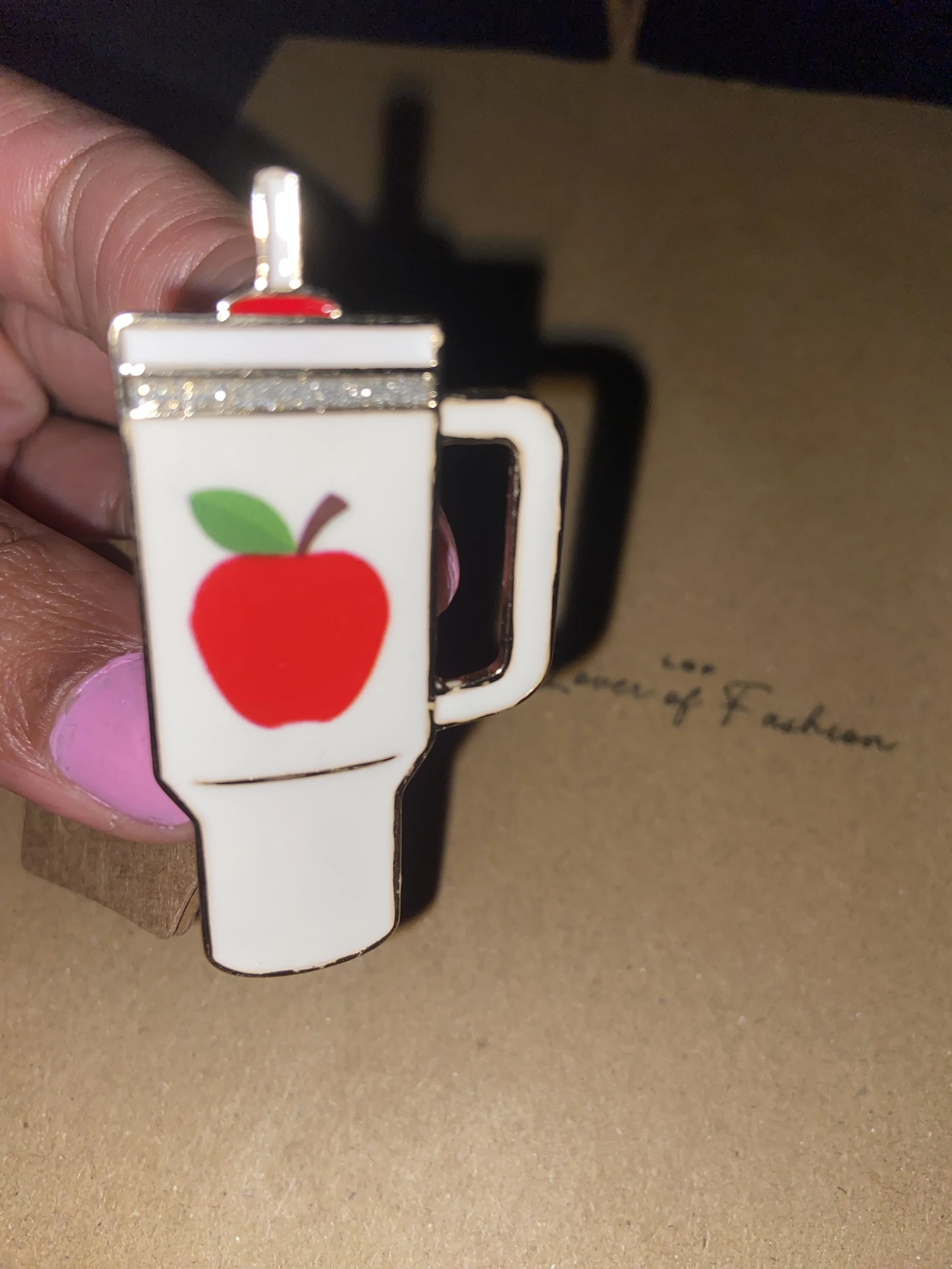 Tumbler Apple Brooch