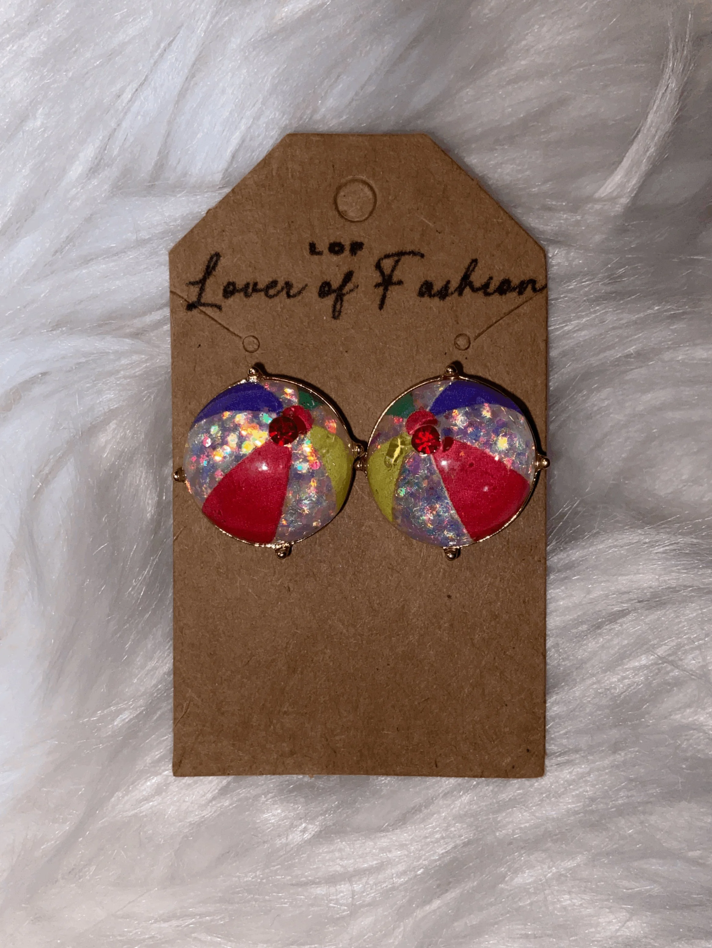 Beachball Stud Earrings