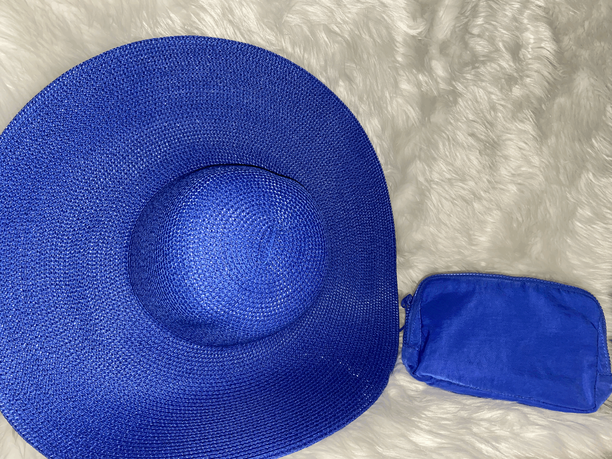 Luxury Floppy Hat in True Blue