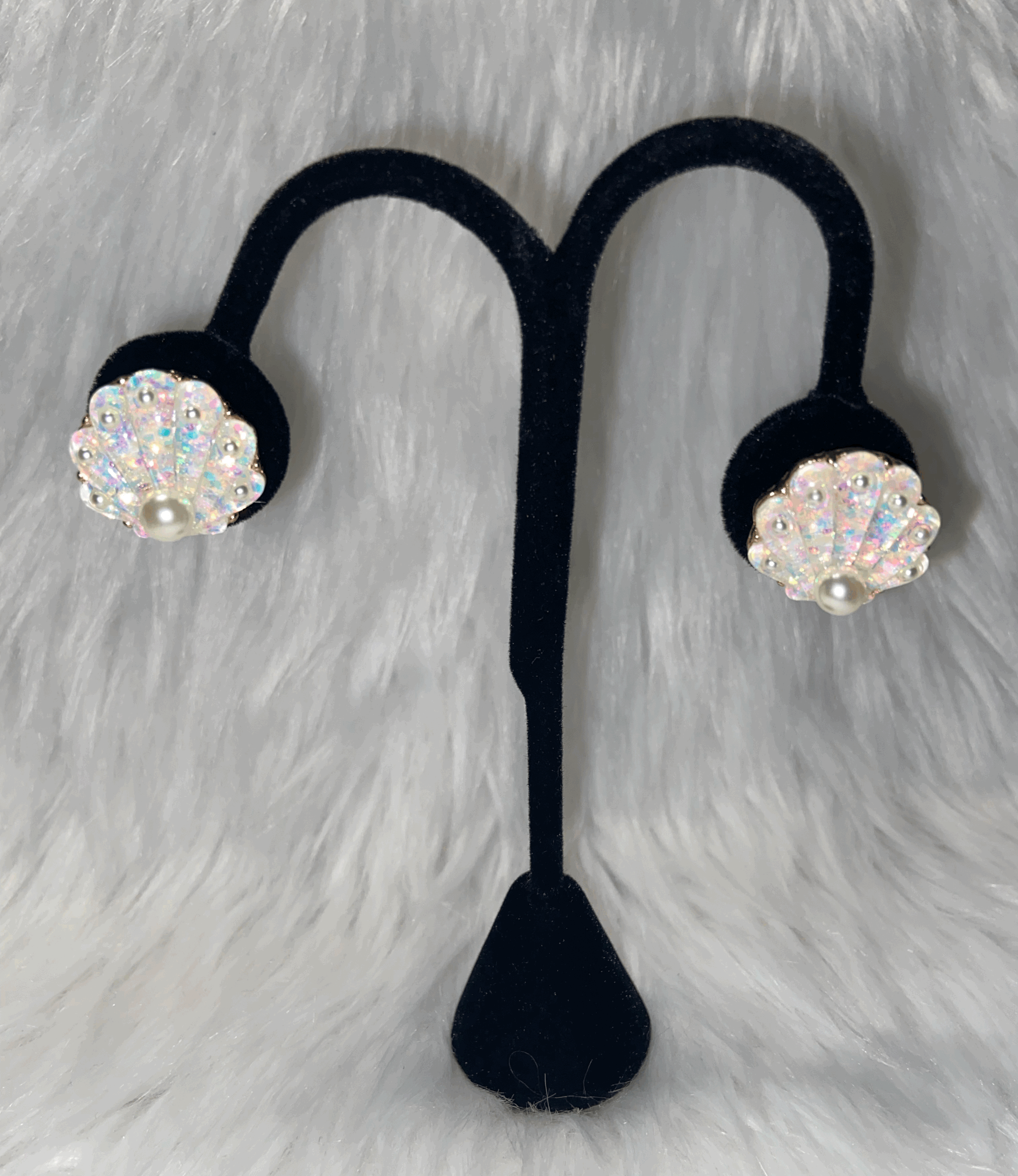 Fancy Seashell Stud Earrings
