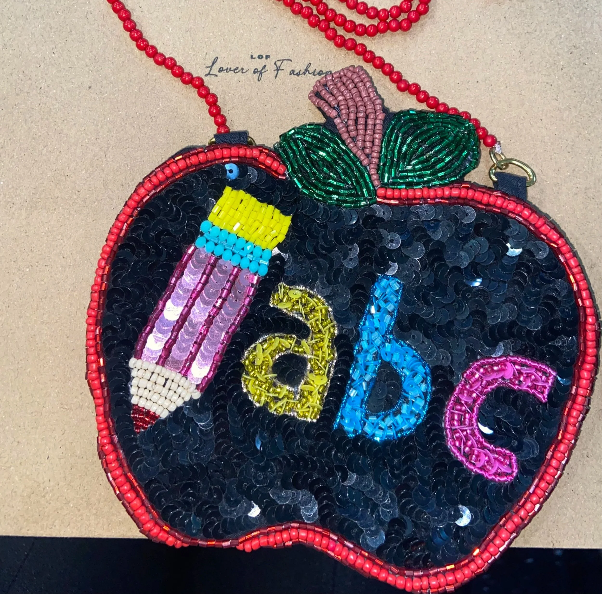 Apple Crossbody Coin Purse