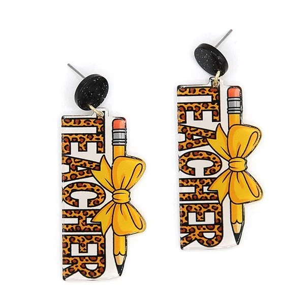 Leopard Pencil Earrings