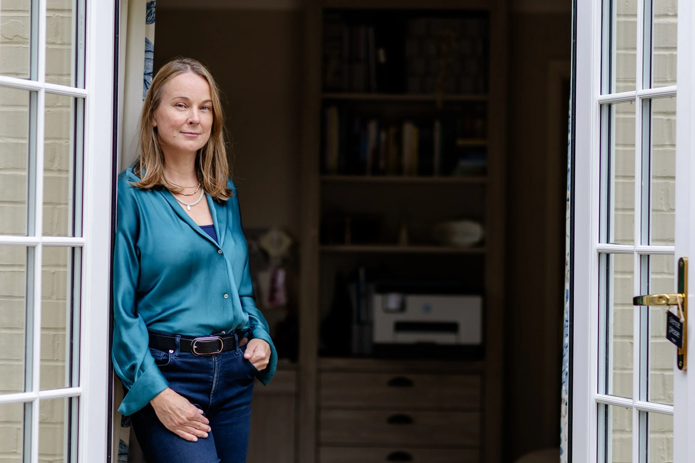 Jo-Anne Karlsson outside her office