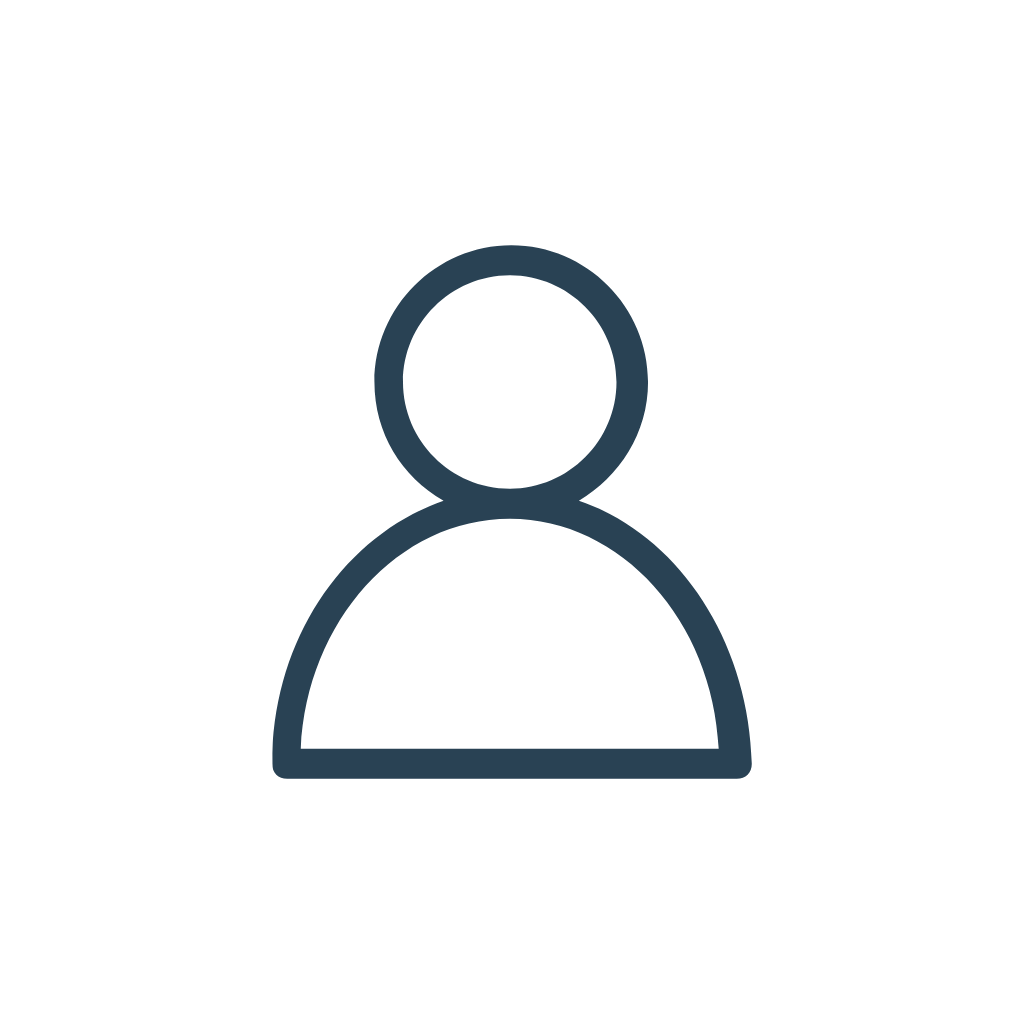 Default user profile icon, a simple outline of a person on a black background.