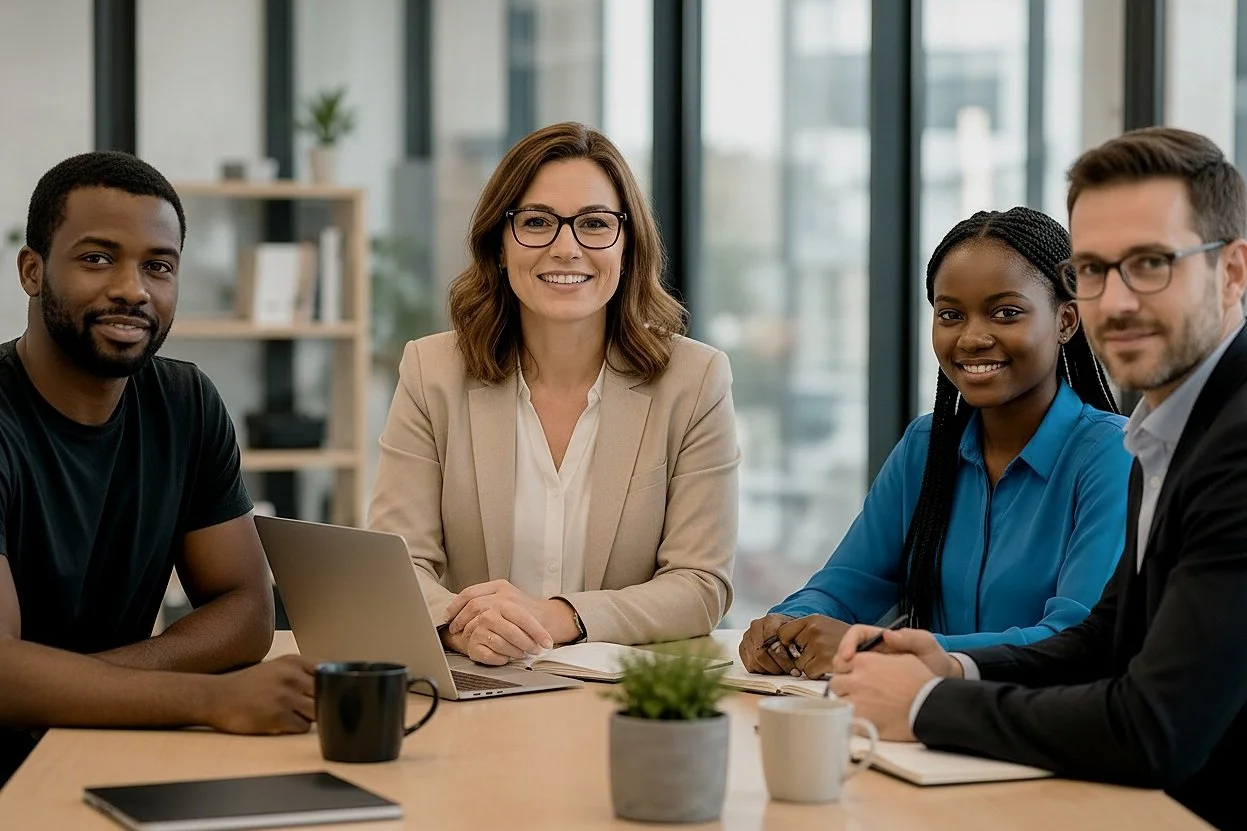 Teachers and principal image