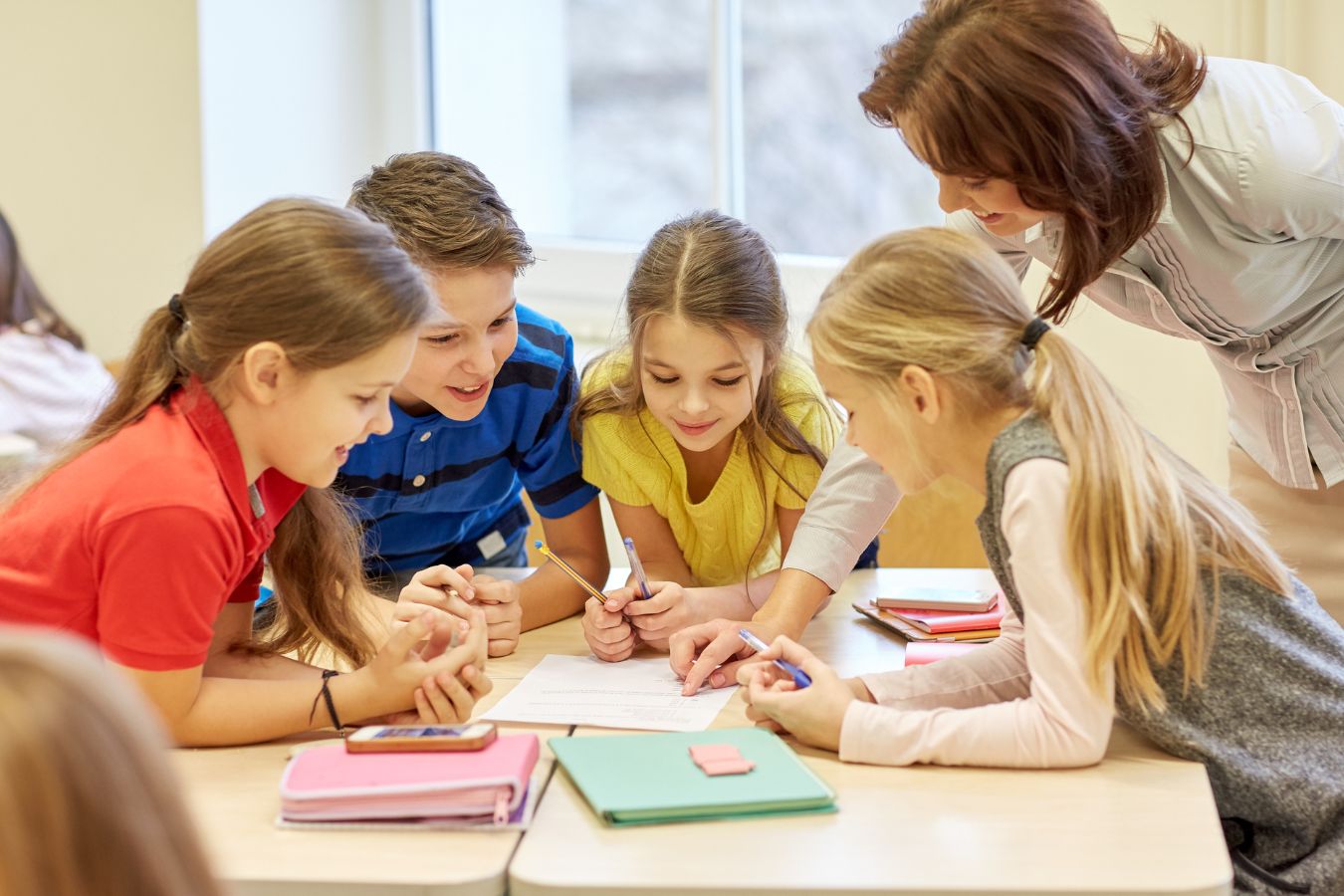 A group of children and their teacher