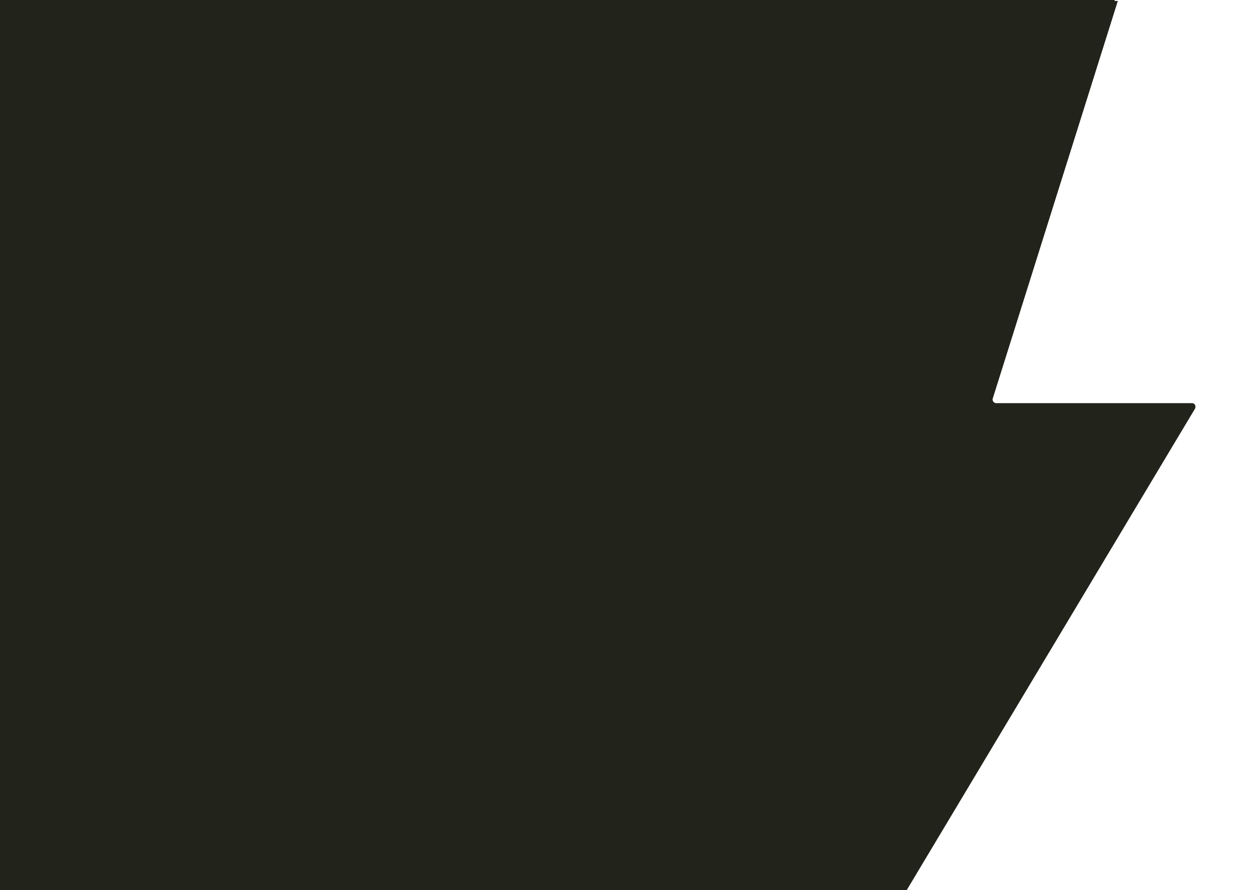 Black stylized lightning bolt symbol on a dark background.
