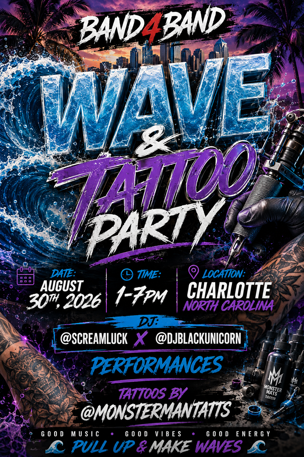 Band4Band Wave and Tattoo Party