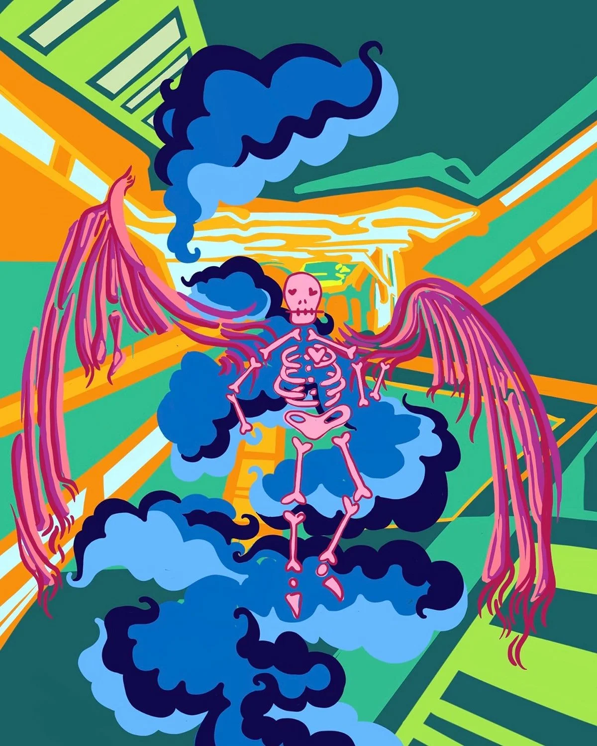 Up in Smoke, digital art, 2020