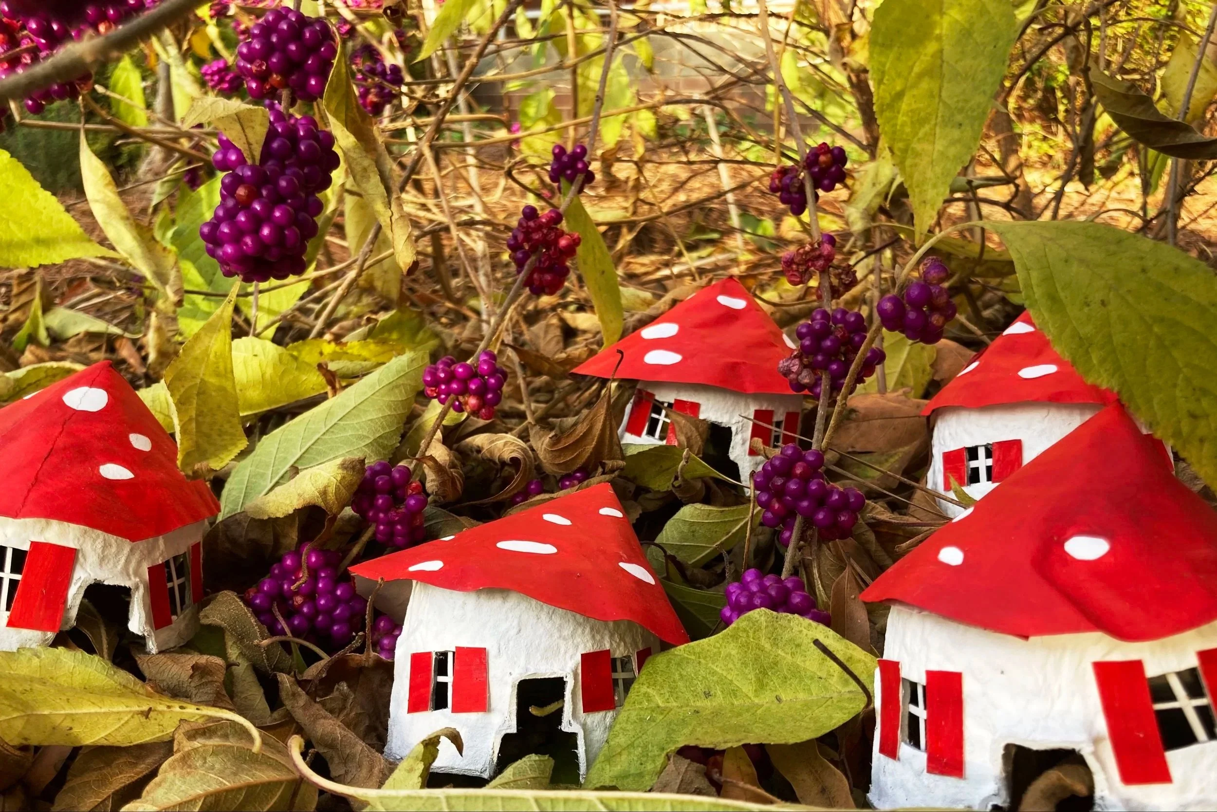 Fairy House, up-cycled materials, 2022