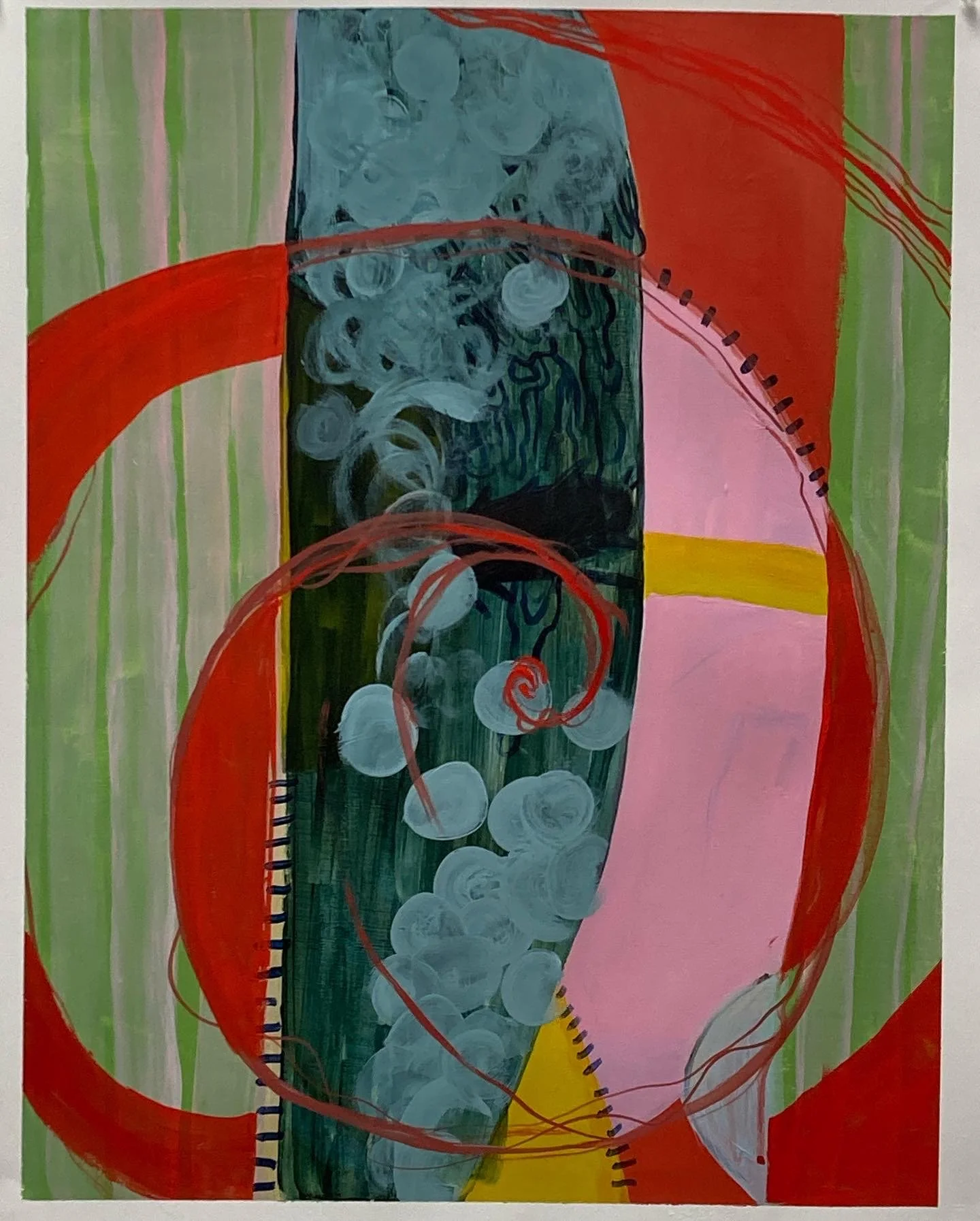 Spiral, acrylic painting, 18"x 24", 2022