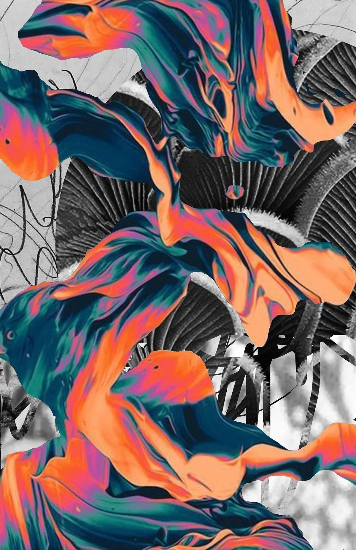 Color Wave, digital collage, 2021
