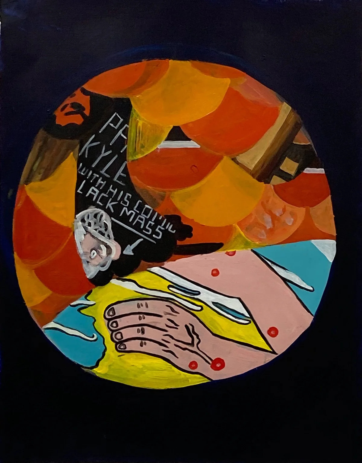 Untitled, acrylic painting, 18"x 24", 2022