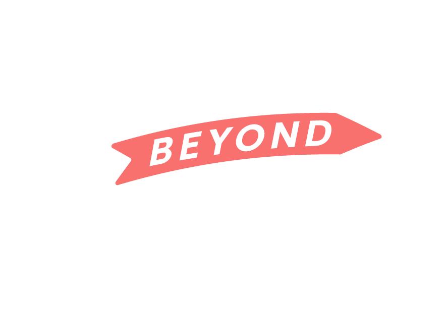 Text saying 'Schools Beyond Screens' with the word 'Beyond' on a red banner.
