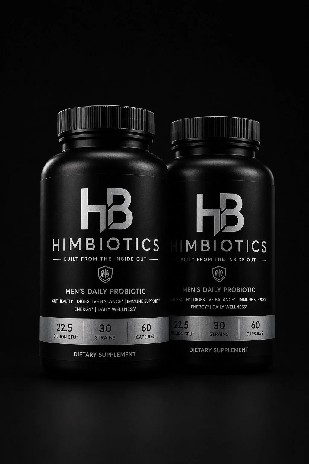 HIMBIOTICS Men's Daily Probiotic Bundle (2 Bottles)