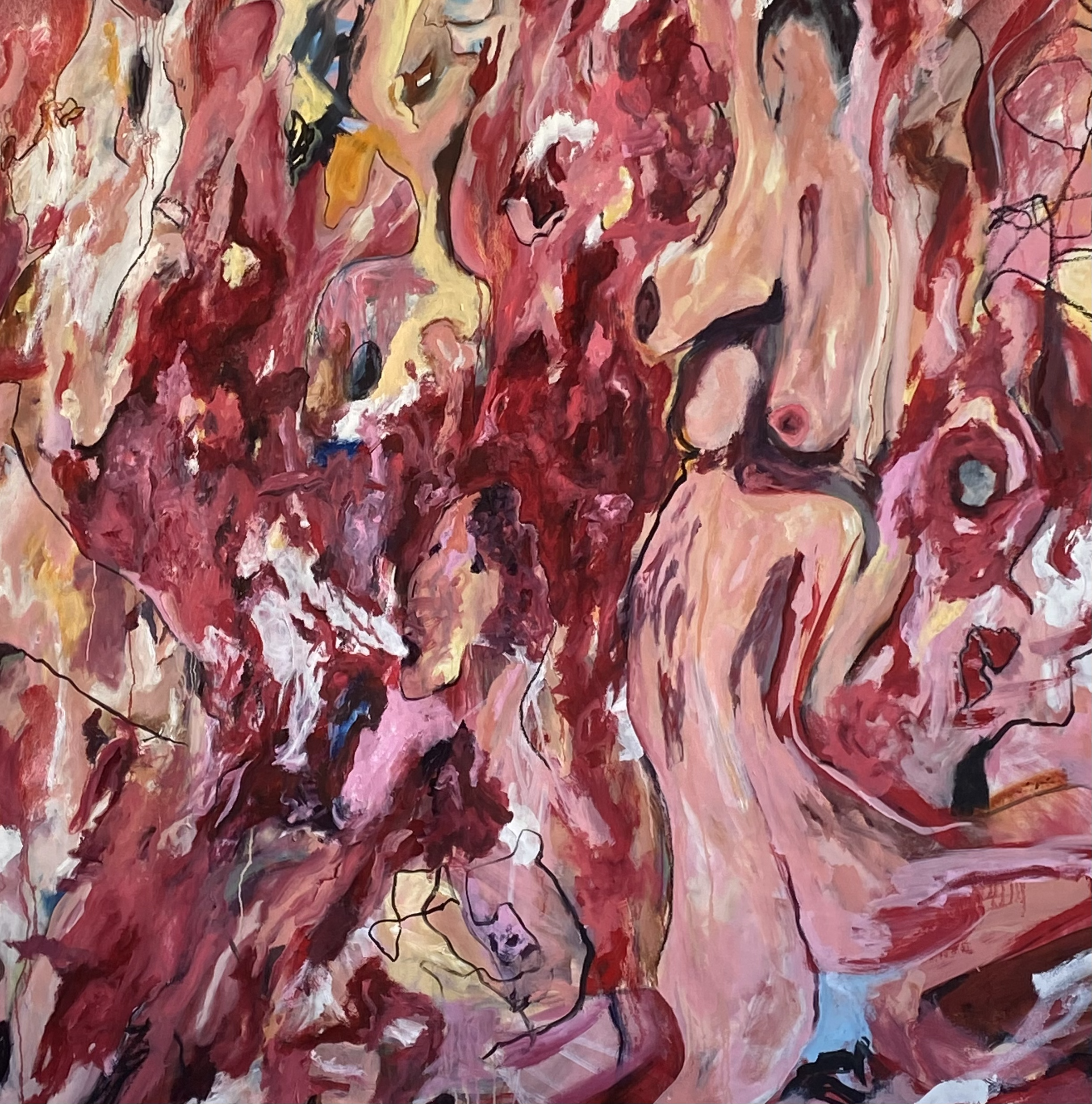 Serial Lover: Delicate Chaos, Oil on Canvas 182 x 182cm