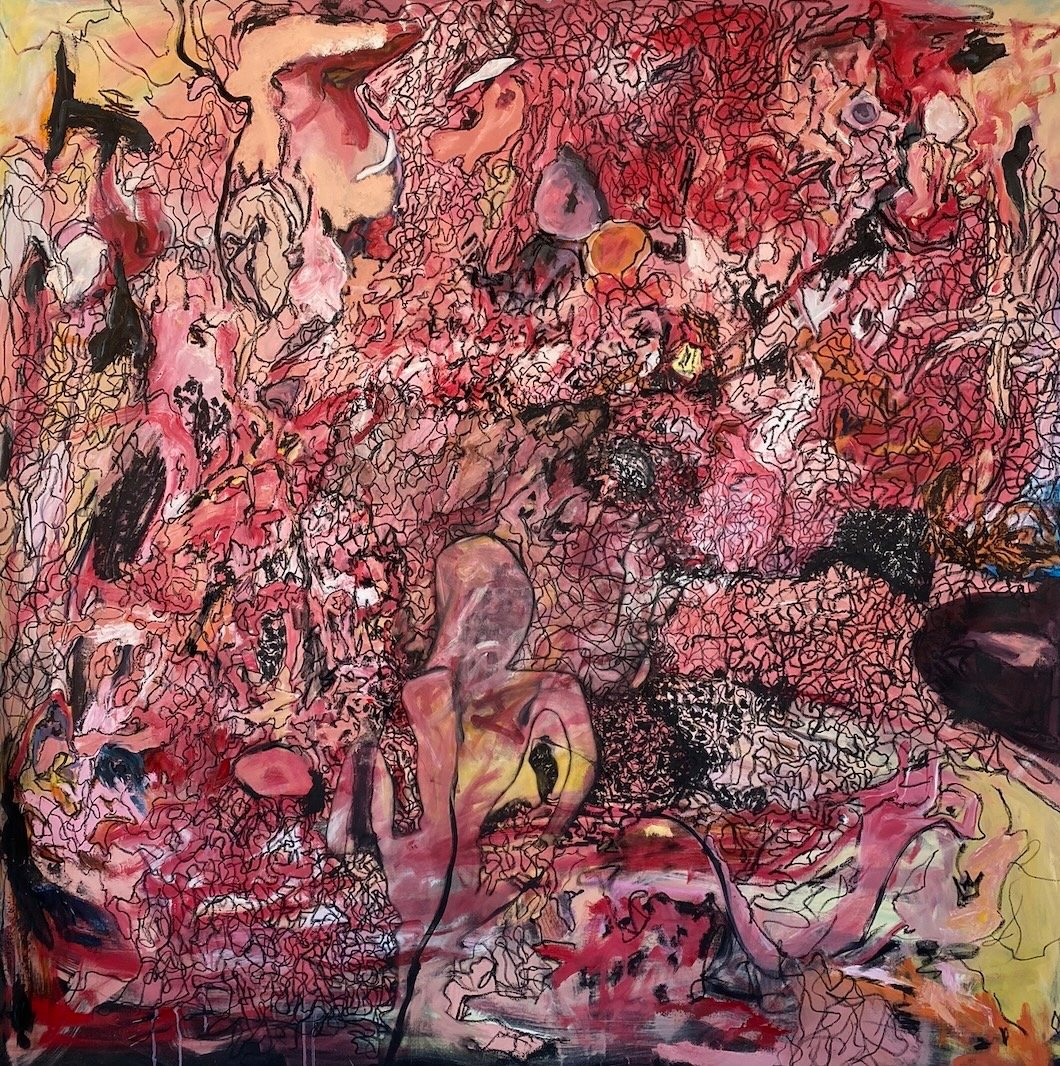 Serial Lover: Stellar Silence, Oil on Canvas 182 x 182cm