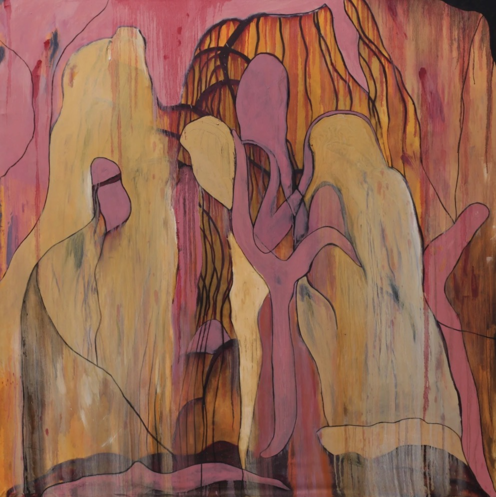 Warm Frequency: Dispersion ,Oil on Canvas 213 x 213cm