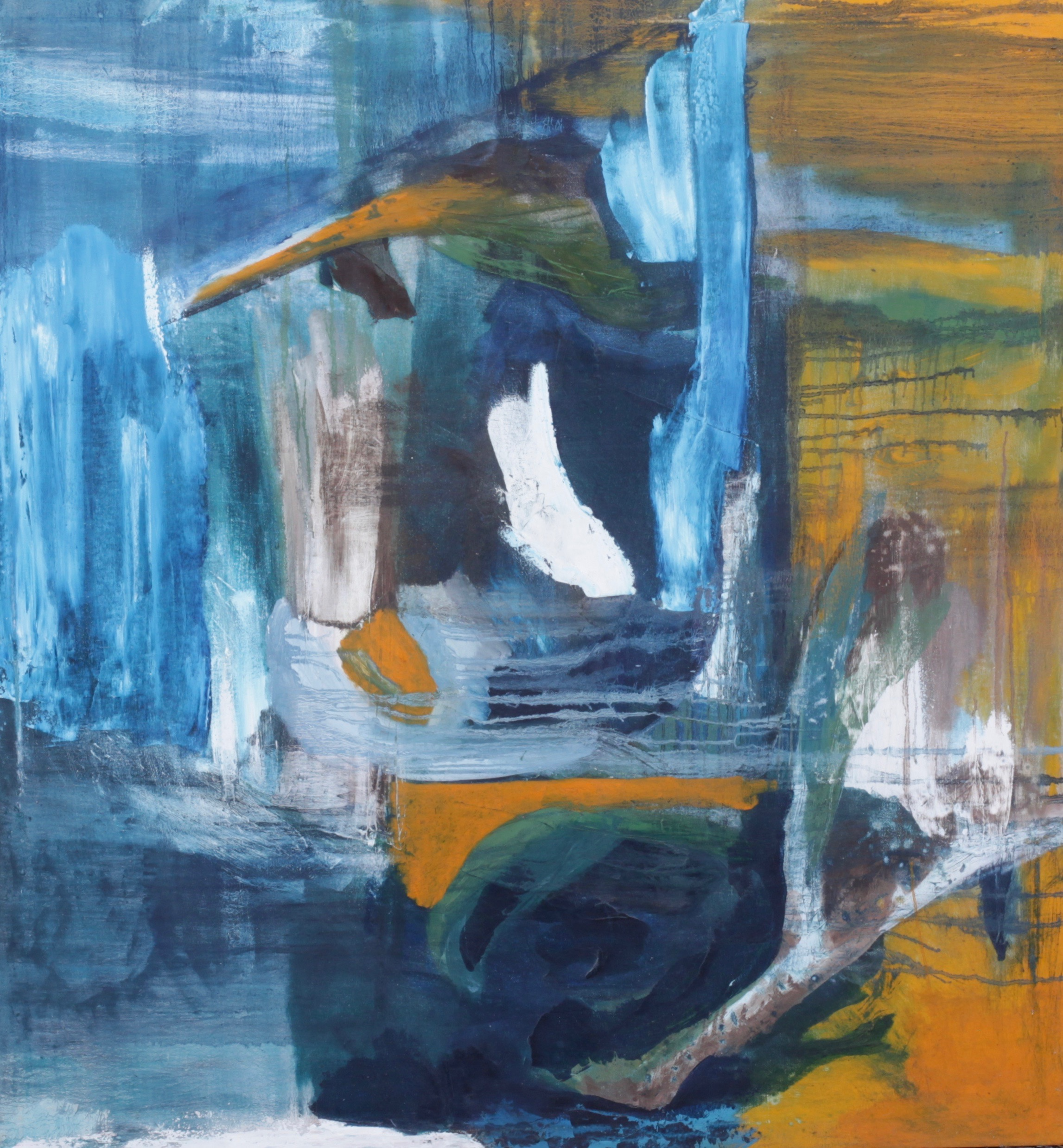 Abstract: Redacted, Oil on Canvas 121 x 121cm